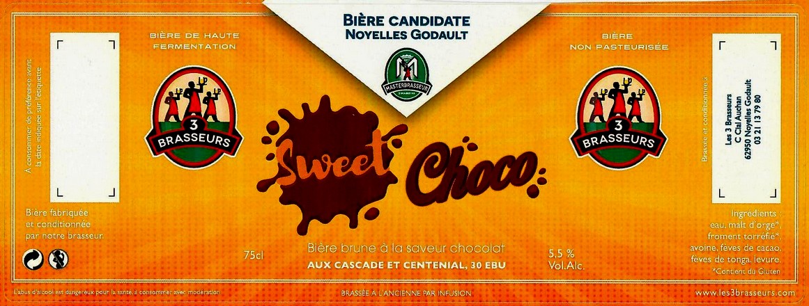 etiquette BRASSERIE LES 3 BRASSEURS NOYELLES GODAULT 05