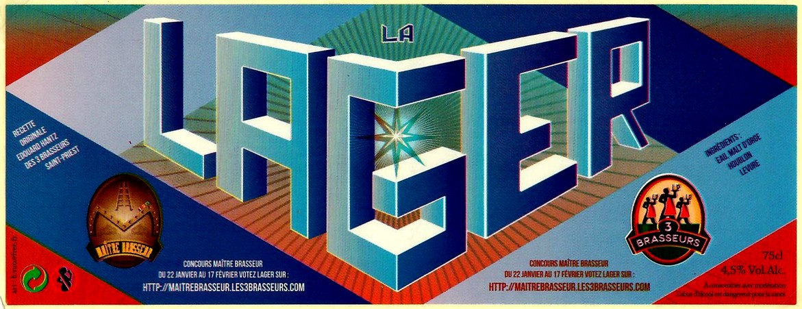 Etiquette BRASSERIE LES 3 BRASSEURS SAINT PRIEST 03