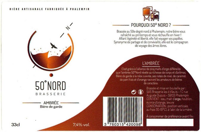 Etiquette BRASSERIE LES 4 TILLEULS 08