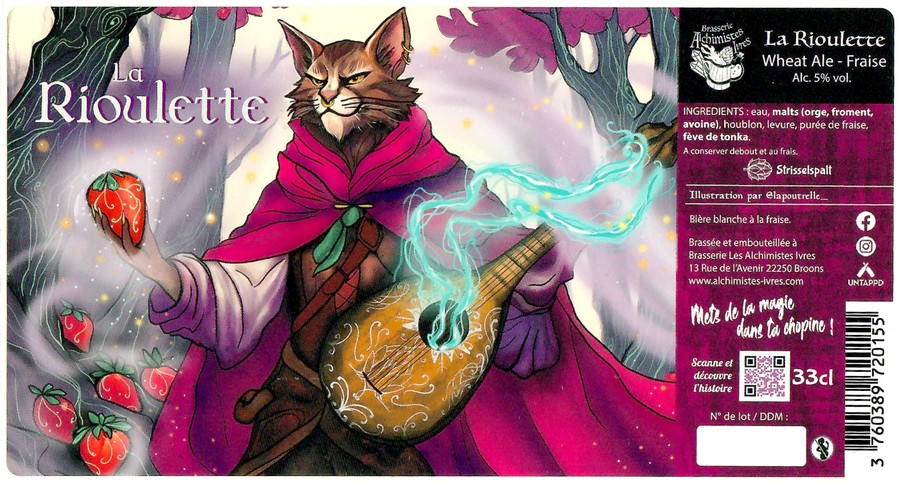 Etiquette BRASSERIE LES ALCHIMISTES IVRES 07