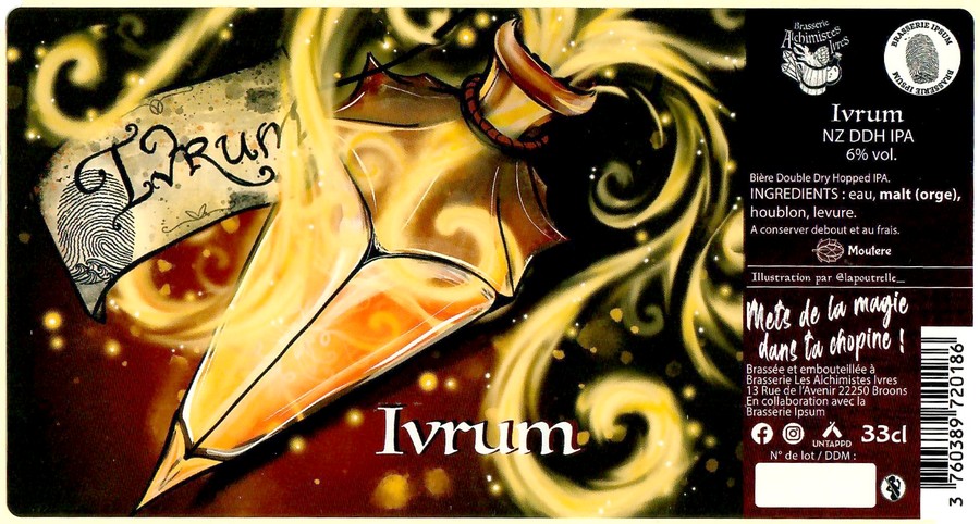 Etiquette BRASSERIE LES ALCHIMISTES IVRES 10