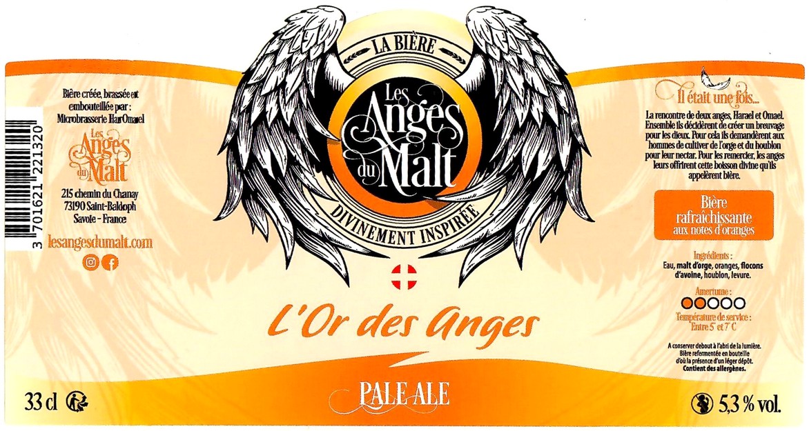 Etiquette BRASSERIE LES ANGES DU MALT 01