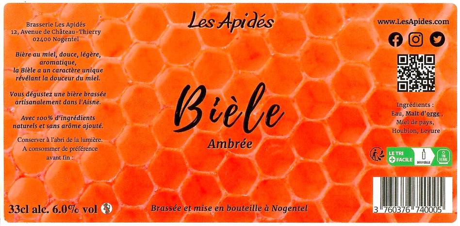 Etiquette BRASSERIE LES APIDES 05