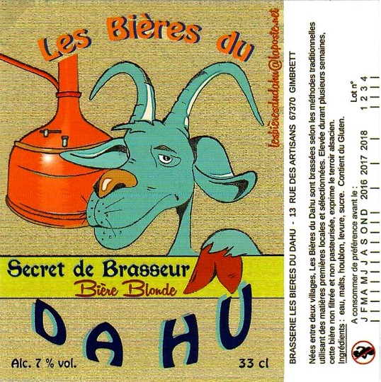 etiquette BRASSERIE LES BIERES DU DAHU 03