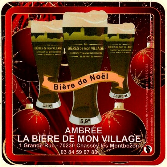 Etiquette BRASSERIE LES BIERES DE MON VILLAGE 02