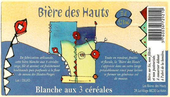 Etiquette BRASSERIE LES BIERES DES HAUTS 02