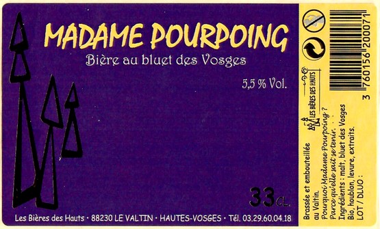 Etiquette BRASSERIE LES BIERES DES HAUTS 12