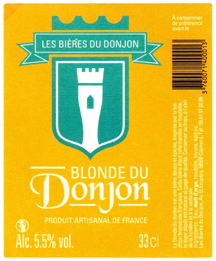 etiquette BRASSERIE LES BIERES DU DONJON 02