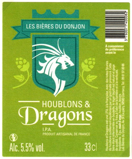 etiquette BRASSERIE LES BIERES DU DONJON 05