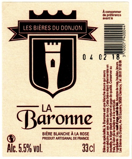 etiquette BRASSERIE LES BIERES DU DONJON 07