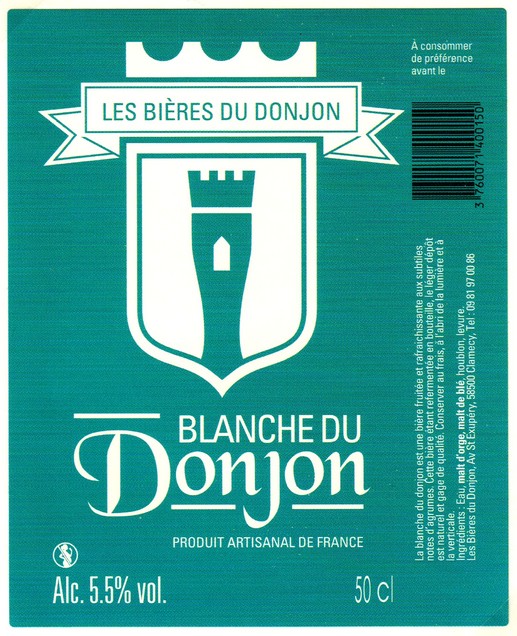 etiquette BRASSERIE LES BIERES DU DONJON 11