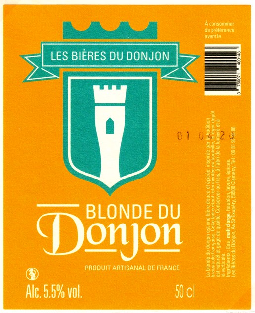 etiquette BRASSERIE LES BIERES DU DONJON 12