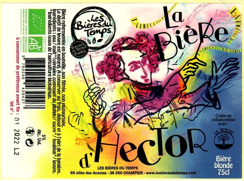 etiquette BRASSERIE LES BIERES DU TEMPS 22