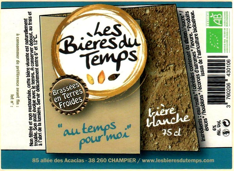 etiquette BRASSERIE LES BIERES DU TEMPS 25
