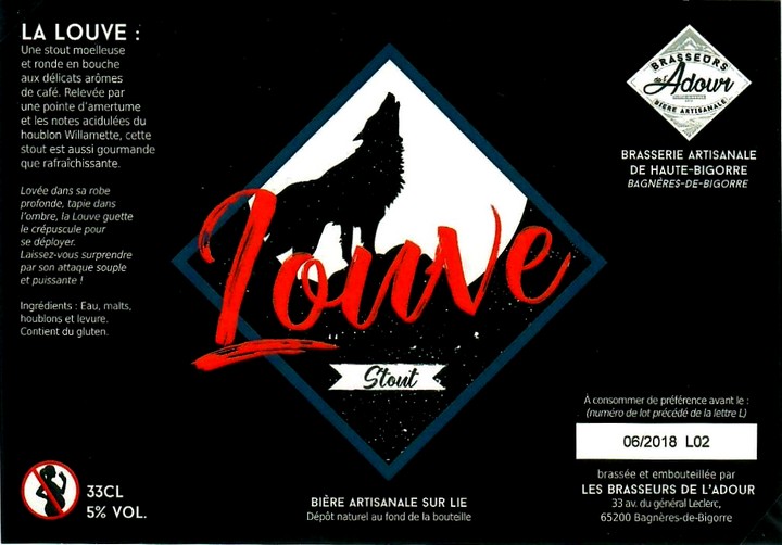 etiquette BRASSERIE LES BRASSEURS DE L'ADOUR 03