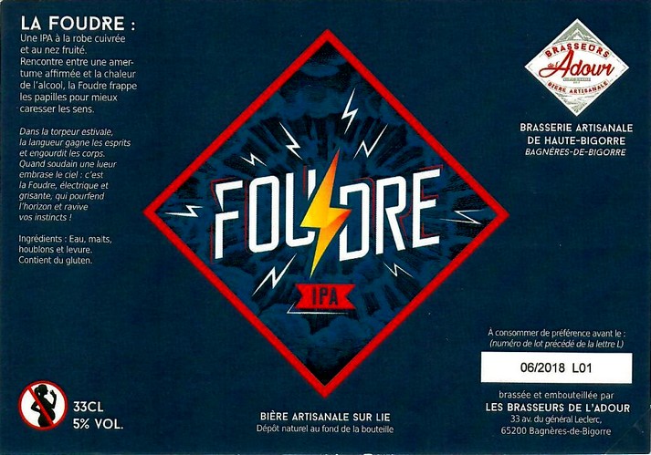 etiquette BRASSERIE LES BRASSEURS DE L'ADOUR 04