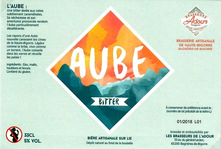 etiquette BRASSERIE LES BRASSEURS DE L'ADOUR 05