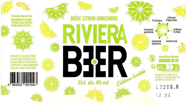 Etiquette BRASSERIE LES BRASSEURS DE L'ESTEREL 12