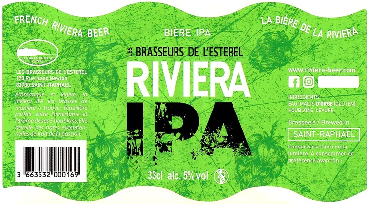Etiquette BRASSERIE LES BRASSEURS DE L'ESTEREL 13