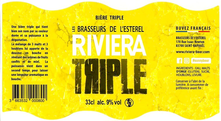 Etiquette BRASSERIE LES BRASSEURS DE L'ESTEREL 15