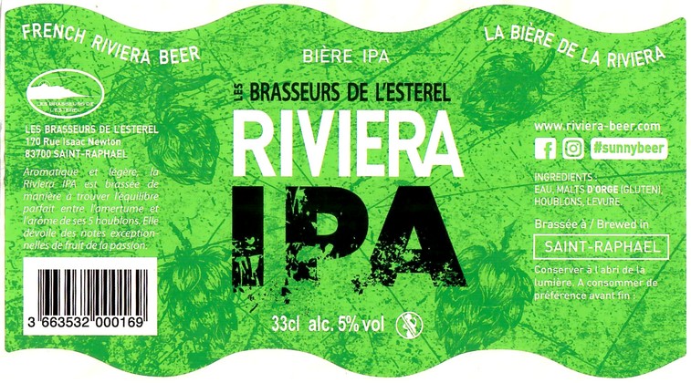 Etiquette BRASSERIE LES BRASSEURS DE L'ESTEREL 21