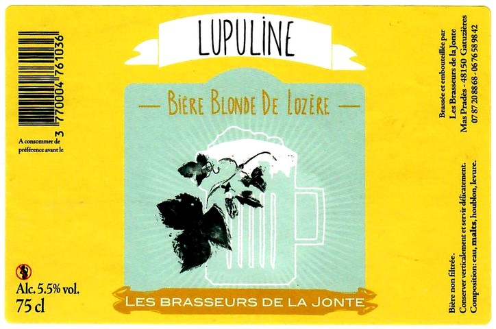 etiquette BRASSERIE LES BRASSEURS DE LA JONTE 48