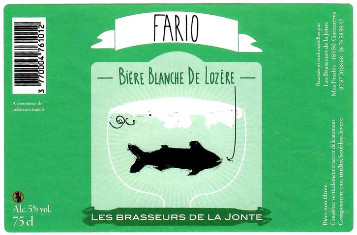 etiquette BRASSERIE LES BRASSEURS DE LA JONTE 53