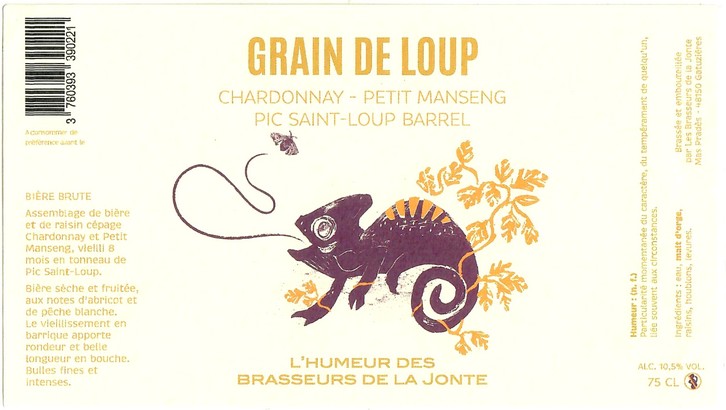 Etiquette BRASSERIE LES BRASSEURS DE LA JONTE 58