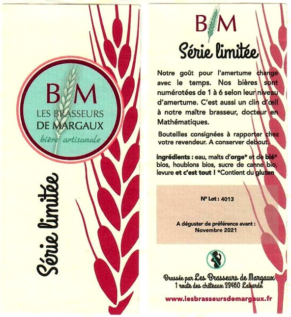 etiquette BRASSERIE LES BRASSEURS DE MARGAUX 02