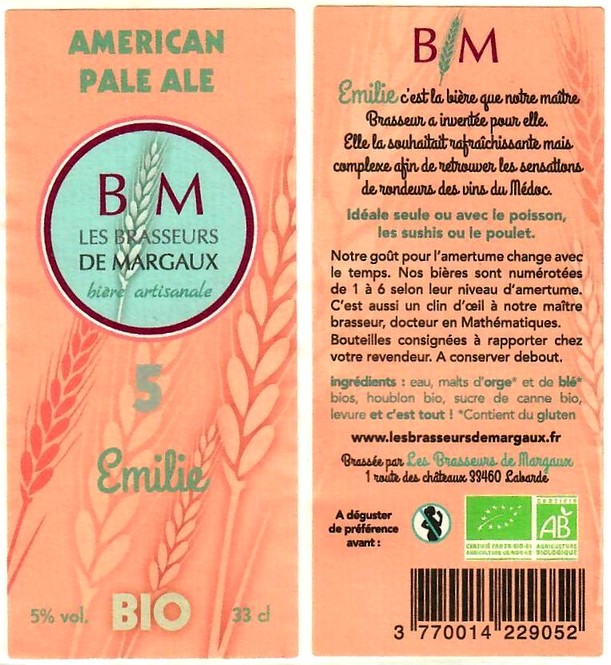 etiquette BRASSERIE LES BRASSEURS DE MARGAUX 05