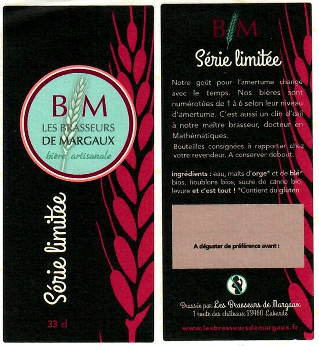 etiquette BRASSERIE LES BRASSEURS DE MARGAUX 06