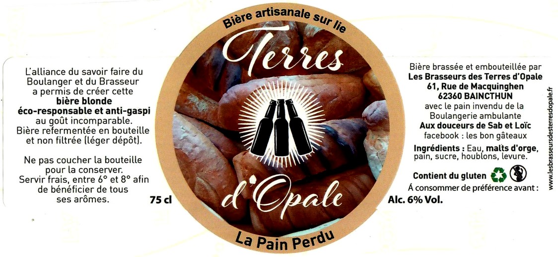 Etiquette BRASSERIE LES BRASSEURS DES TERRE D'OPALE 16