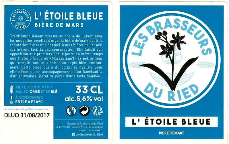 etiquette BRASSERIE LES BRASSEURS DU RIED 06