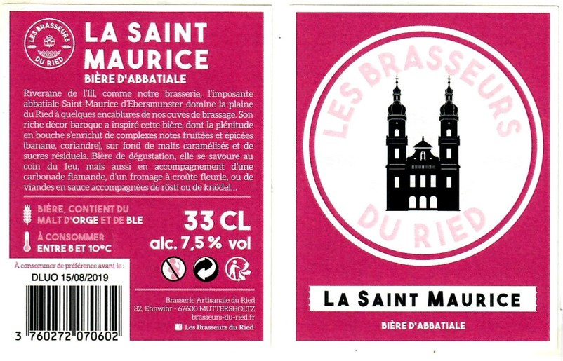 etiquette BRASSERIE LES BRASSEURS DU RIED 09