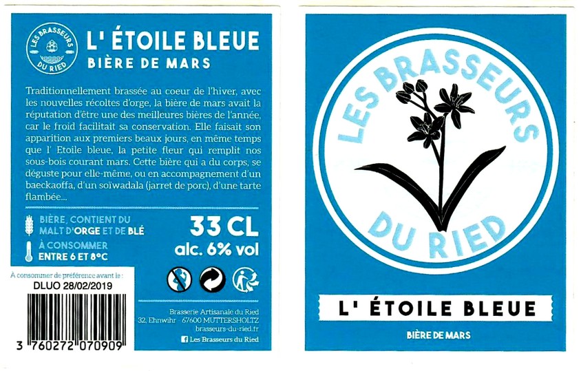 etiquette BRASSERIE LES BRASSEURS DU RIED 12