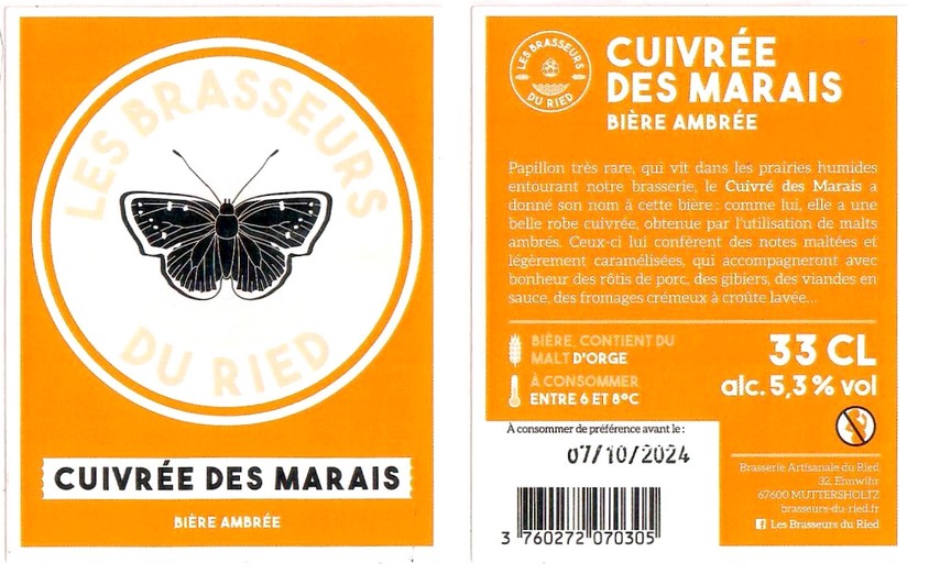 Etiquette BRASSERIE LES BRASSEURS DU RIED 21