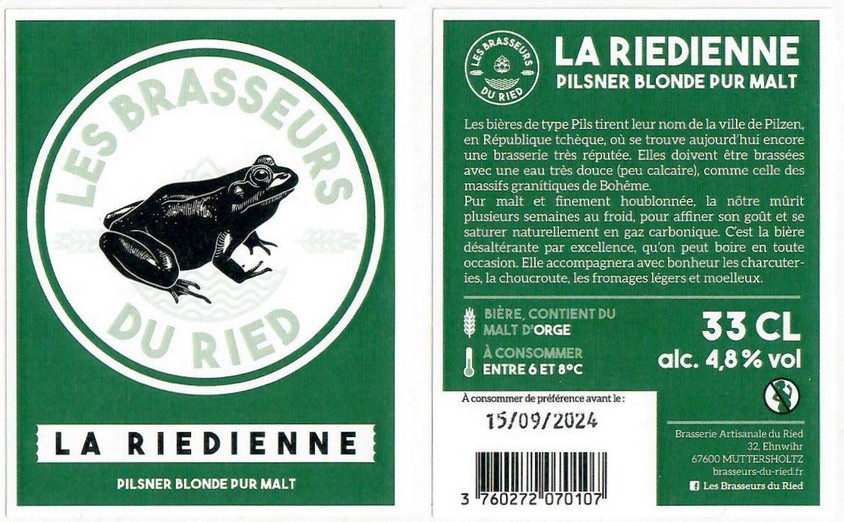 Etiquette BRASSERIE LES BRASSEURS DU RIED 32