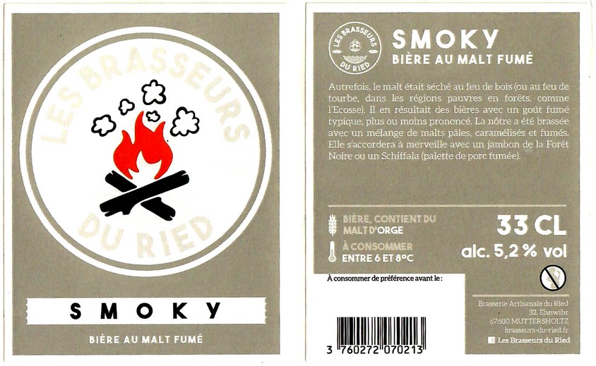 Etiquette BRASSERIE LES BRASSEURS DU RIED 37