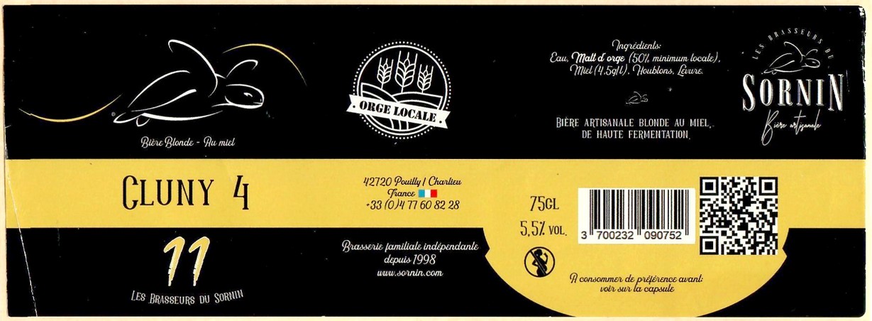 Etiquette BRASSERIE LES BRASSEURS DU SORNIN 112
