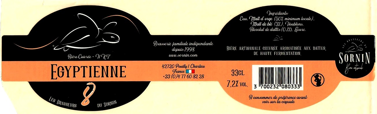 etiquette BRASSERIE LES BRASSEURS DU SORNIN 85