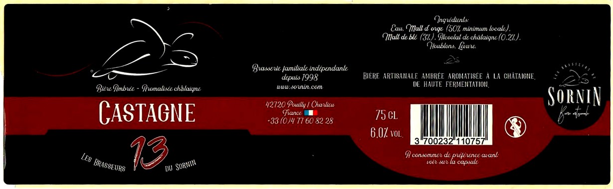 etiquette BRASSERIE LES BRASSEURS DU SORNIN 87