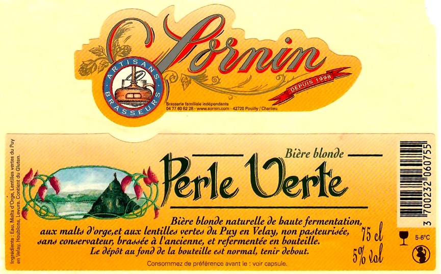 etiquette BRASSERIE LES BRASSEURS DU SORNIN 91