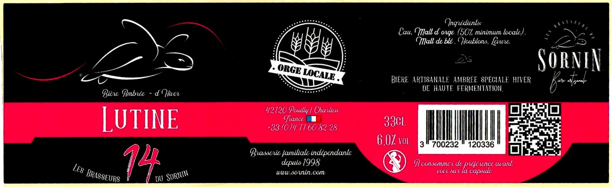 etiquette BRASSERIE LES BRASSEURS DU SORNIN 95