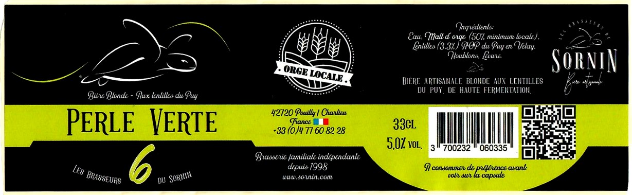 etiquette BRASSERIE LES BRASSEURS DU SORNIN 96