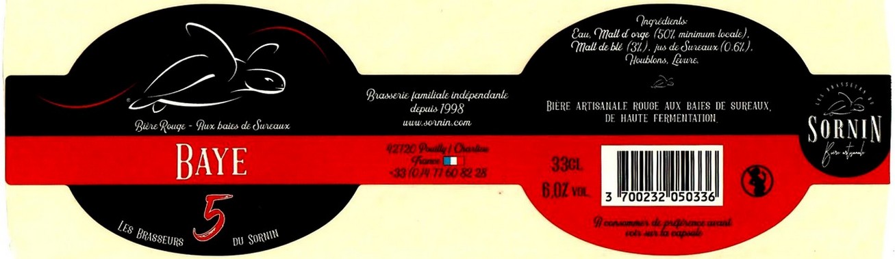 etiquette BRASSERIE LES BRASSEURS DU SORNIN 99