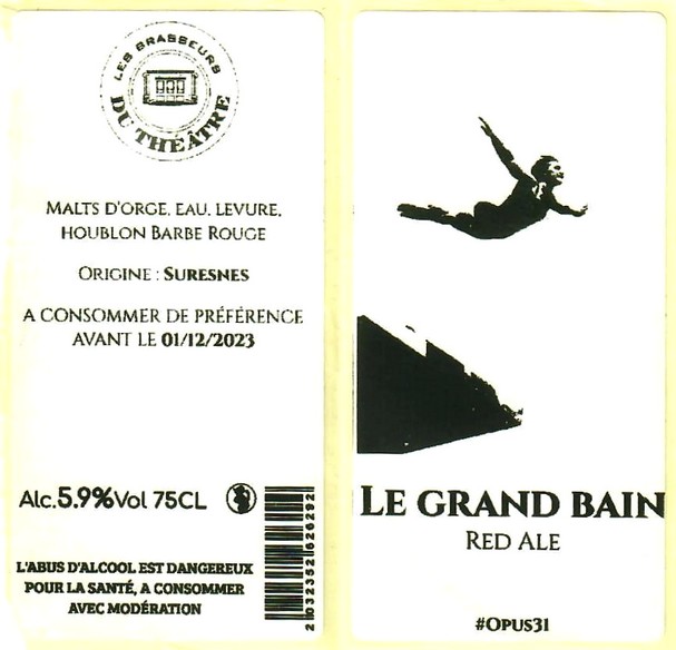 Etiquette BRASSERIE LES BRASSEURS DU THEATRE 01