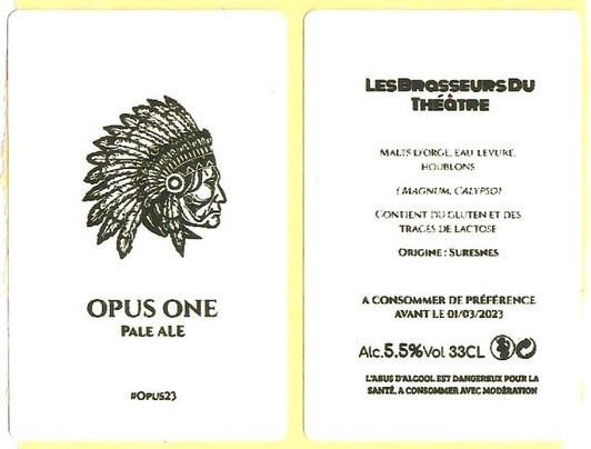 Etiquette BRASSERIE LES BRASSEURS DU THEATRE 04