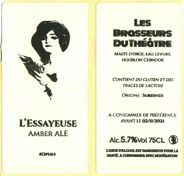 Etiquette BRASSERIE LES BRASSEURS DU THEATRE 08