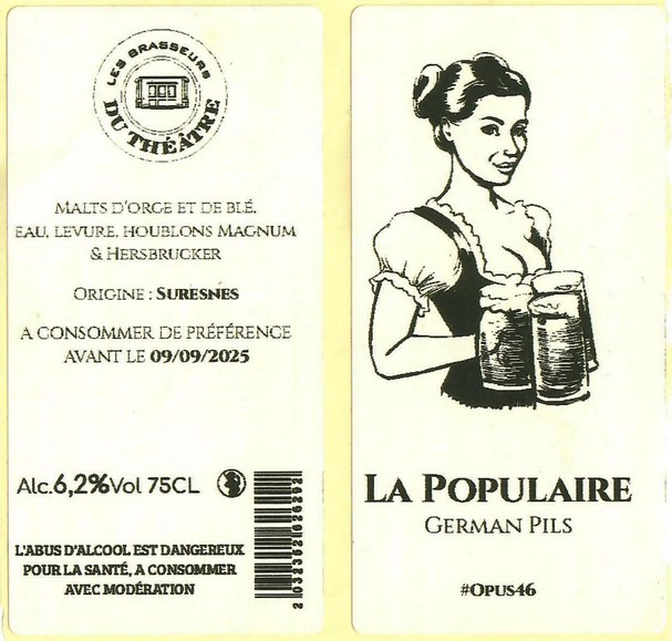 Etiquette BRASSERIE LES BRASSEURS DU THEATRE 11