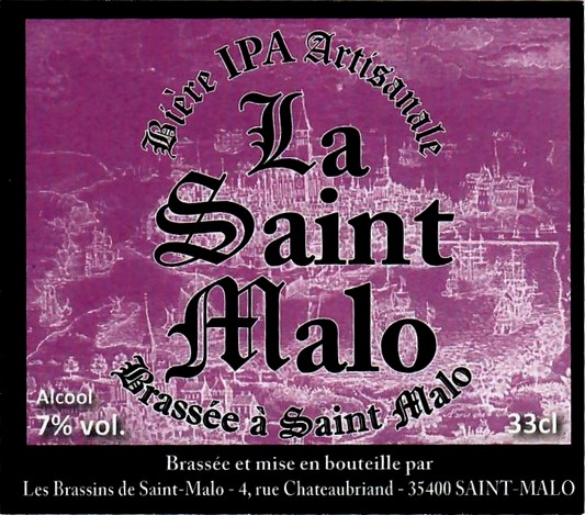 etiquette BRASSERIE LES BRASSINS DE SAINT MALO 08